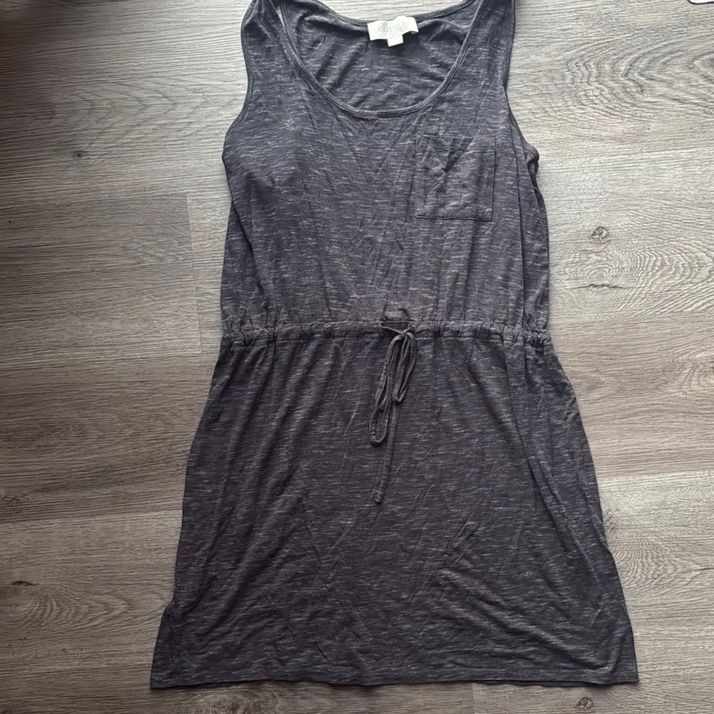 Olive & Oak Gray Drawstring Tank Dress